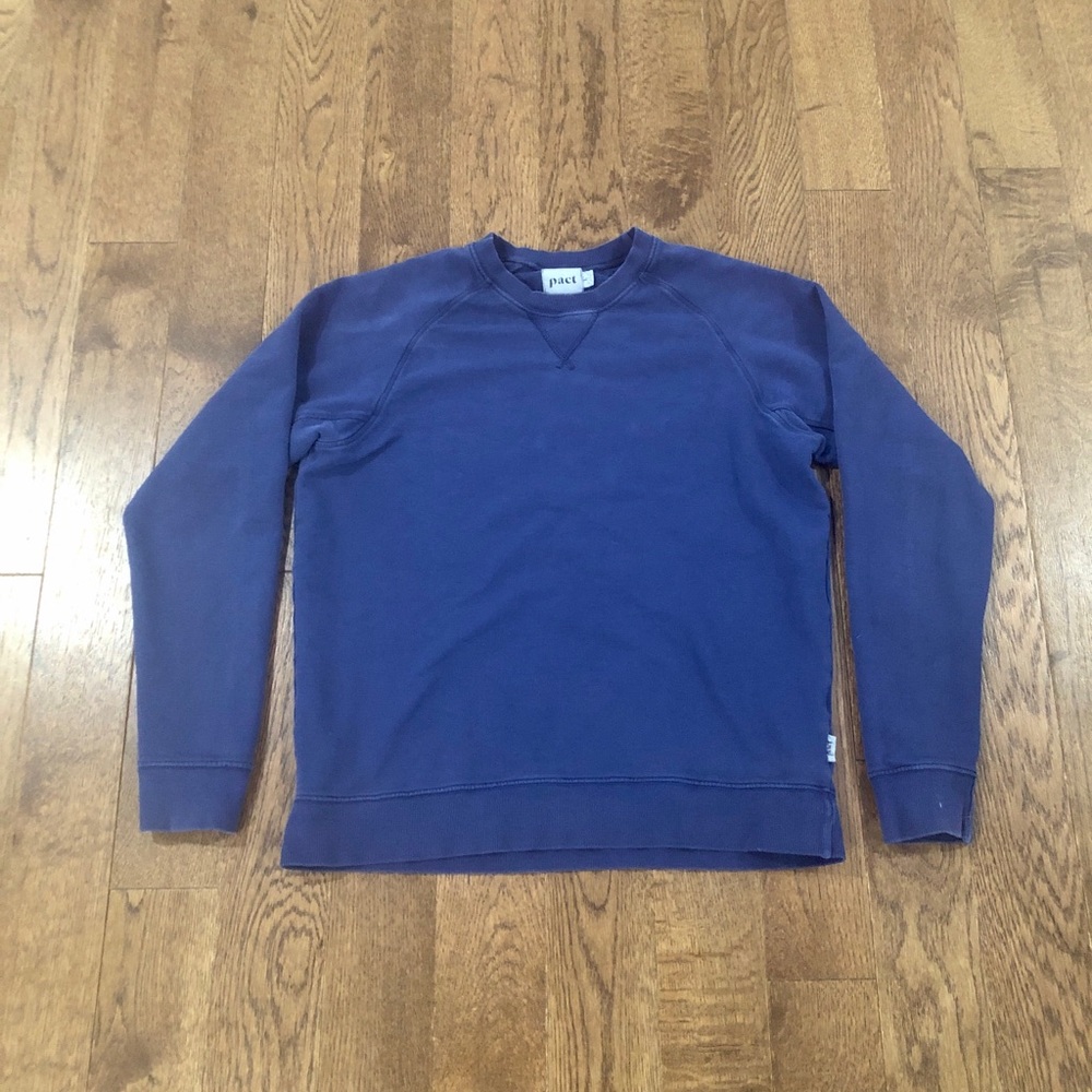Pact Men's Classic Navy Crewneck Sweater